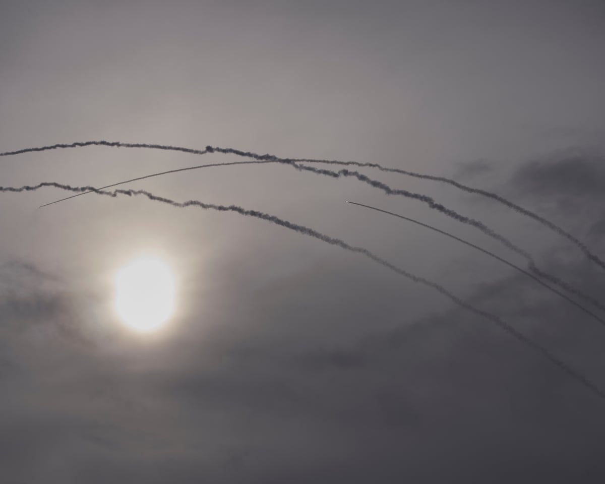 Israeli air defence system fires to intercept missiles over Tel Aviv, Israel, early on Thursday