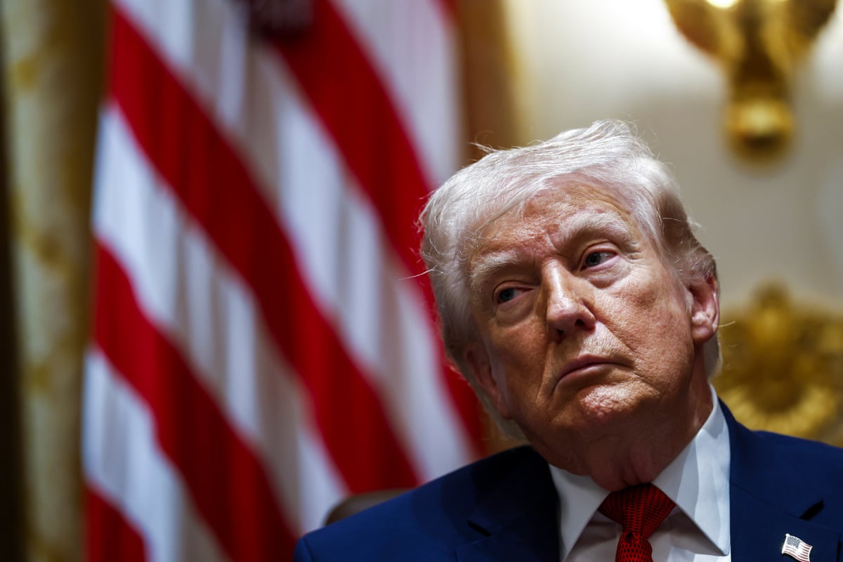 Donald Trump during a cabinet meeting at the White House