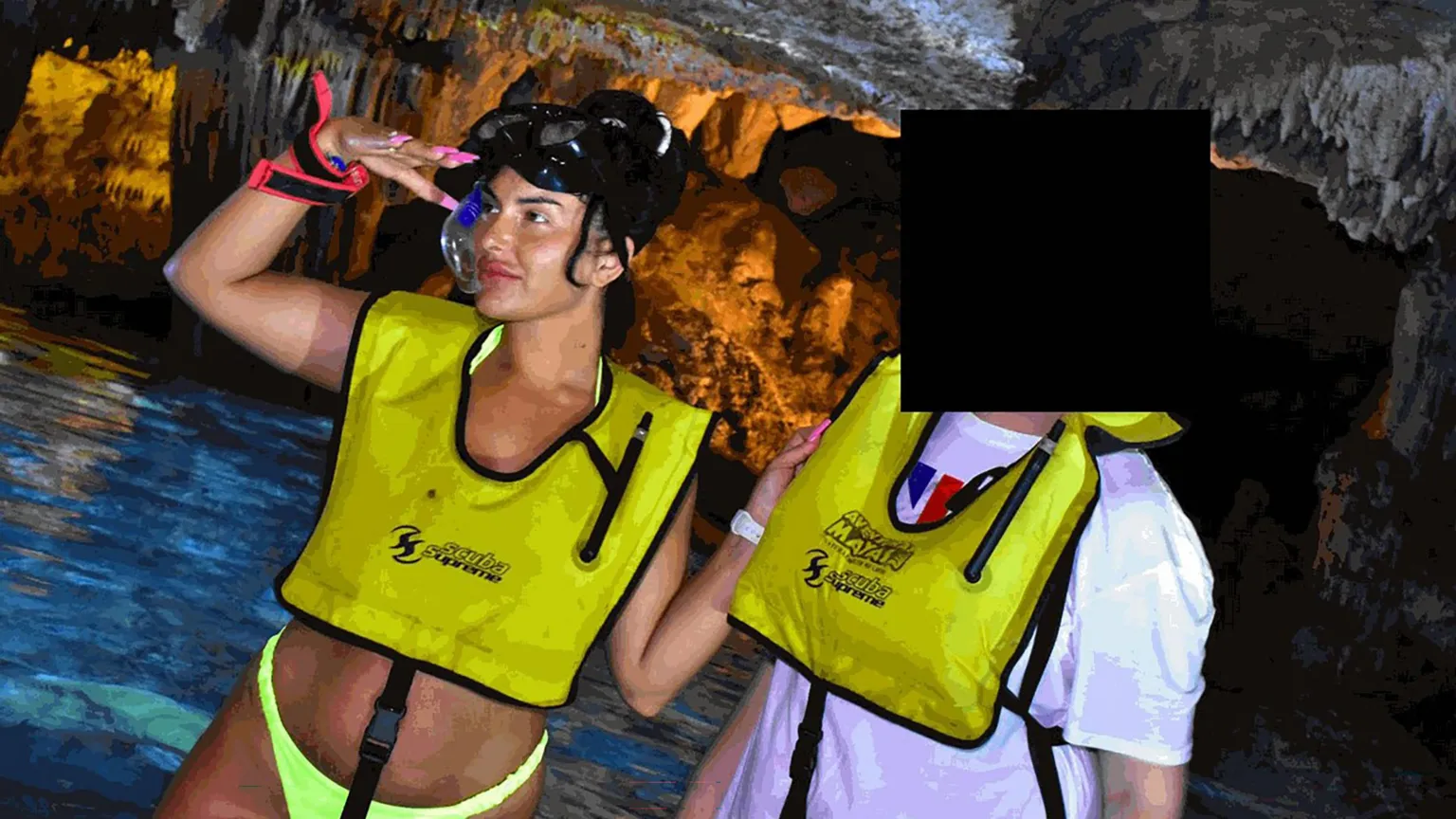 Department for Work and Pensions Catherine Wieland in snorkel gear in Mexico.