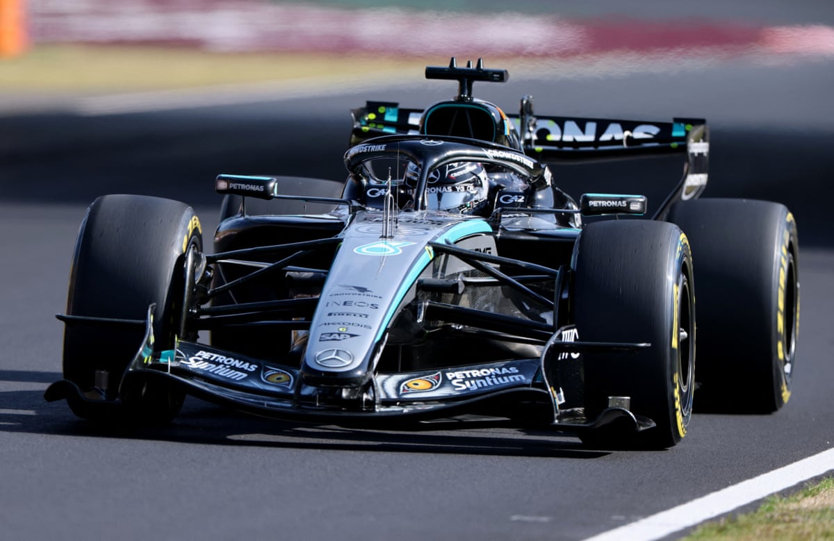 George Russell in practice at Suzuka