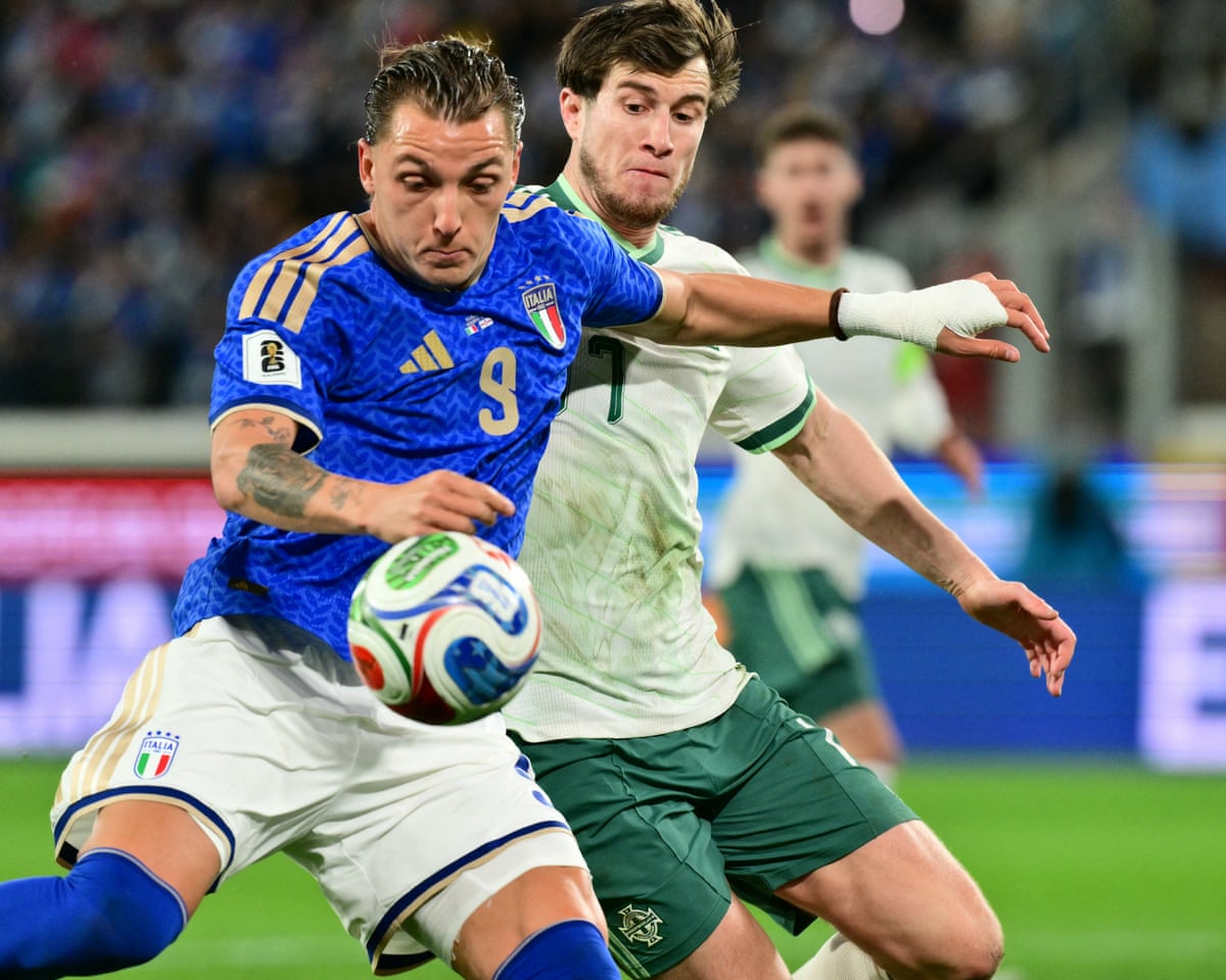 Paddy McNair (right) in action against Italy.