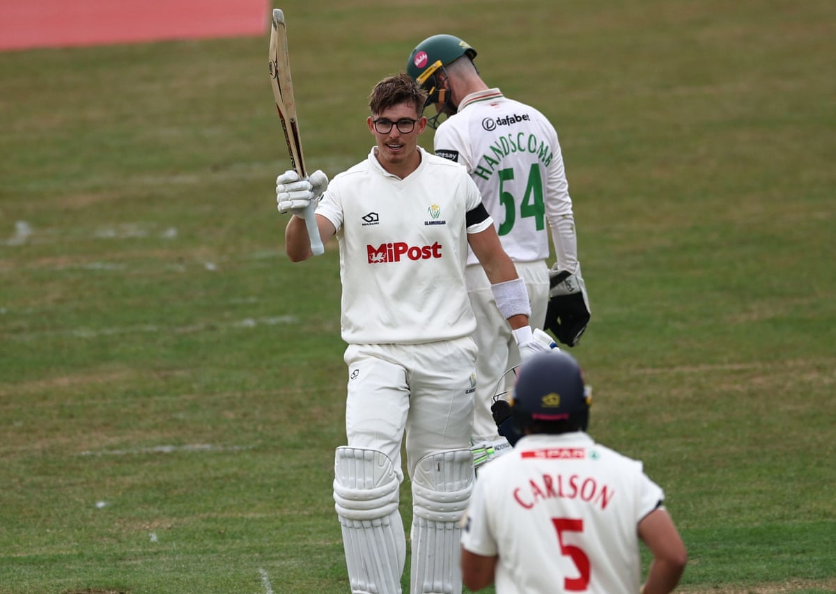 Glamorgan’s Asa Tribe acknowledges the crowd after a century last season
