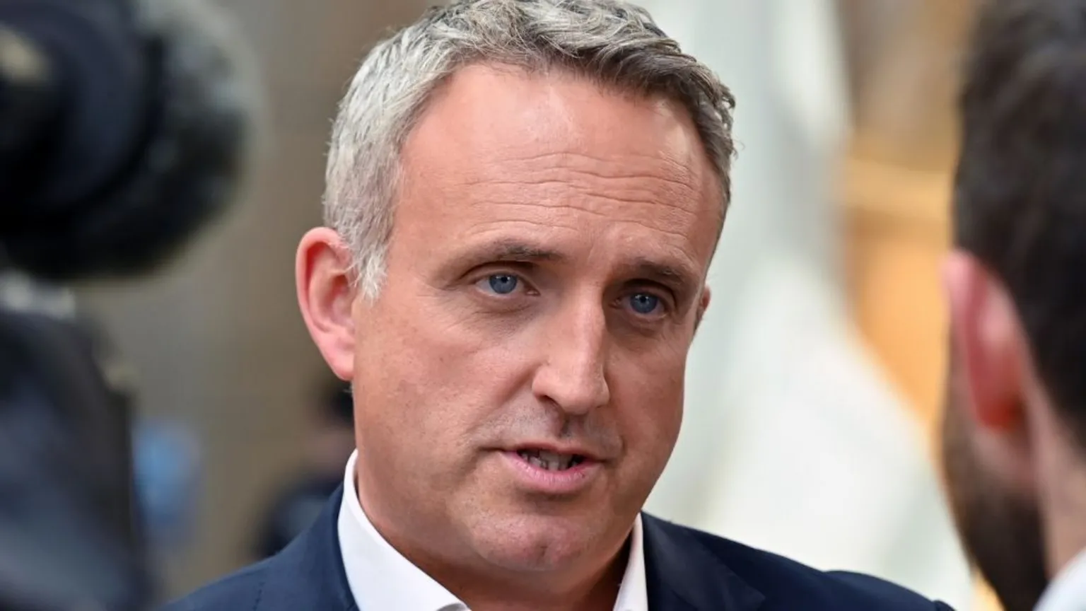  Alex Cole-Hamilton, who has short grey hair, in a close-up shot 