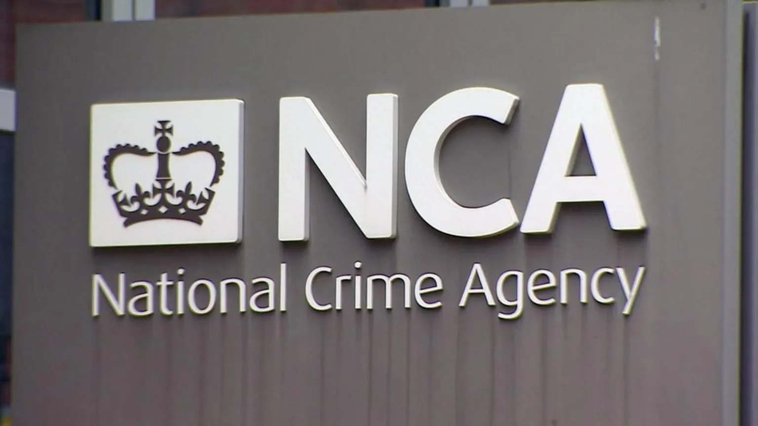 The National Crime Agency headquarters building sign.