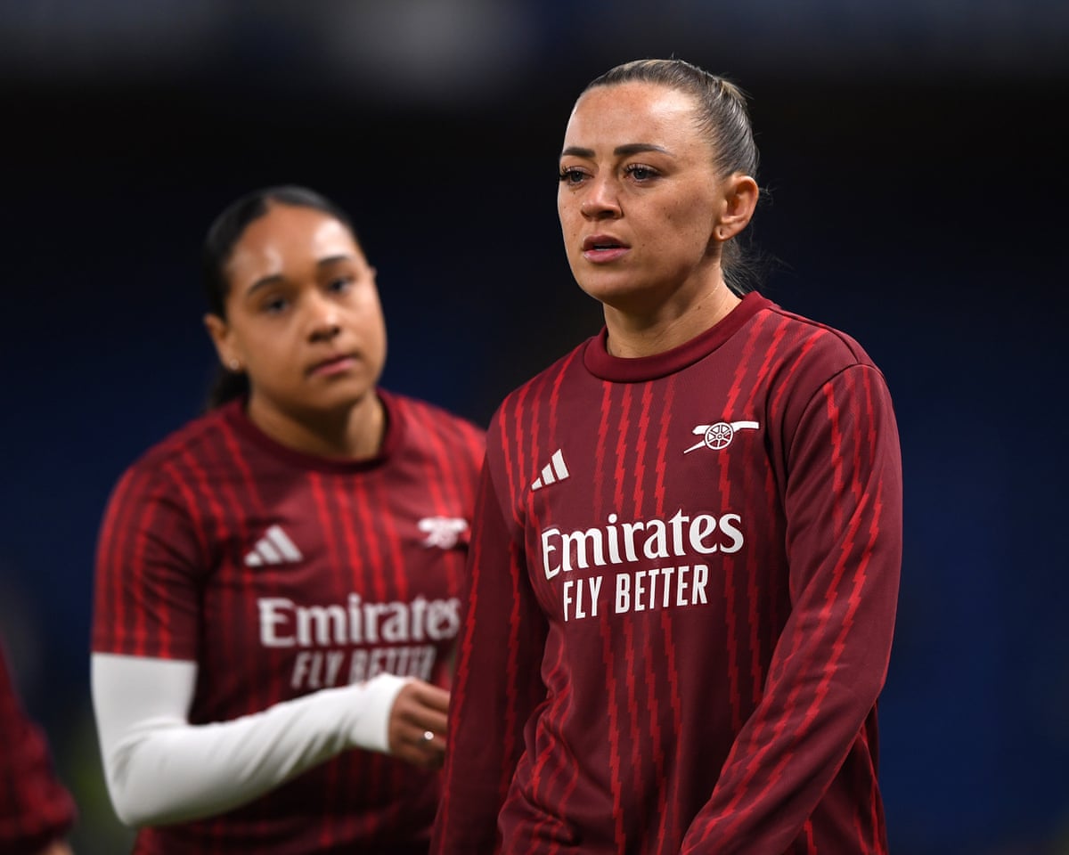 Katie McCabe prepares for kick off.