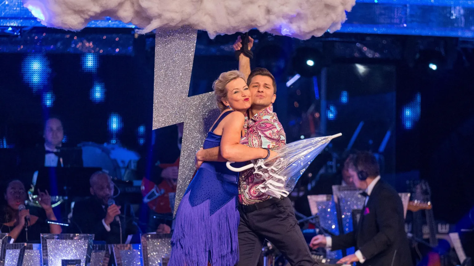 Carol Kirkwood and Pasha Kovalev on Strictly Come Dancing.