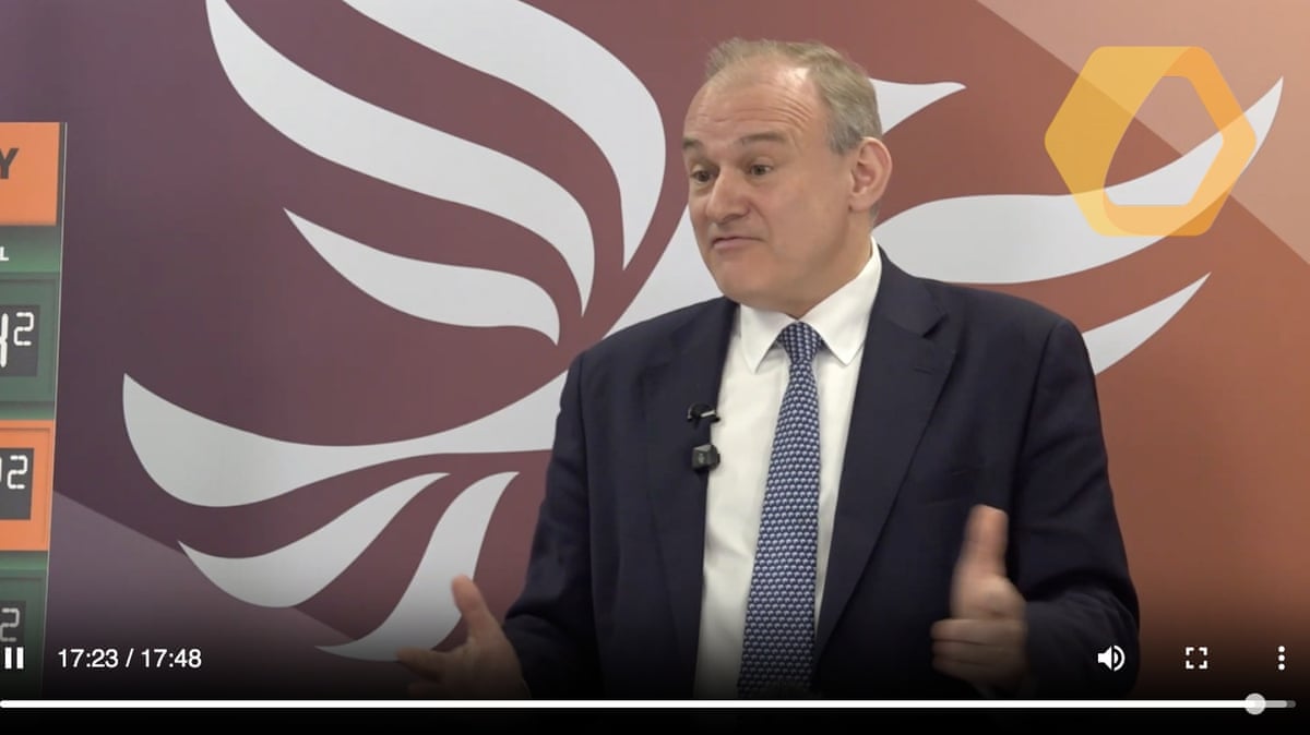 Ed Davey speaking at press conference