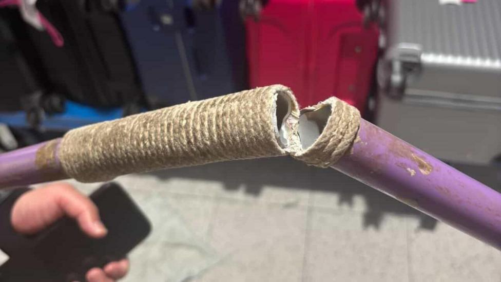 Freya Jones' broken javelin