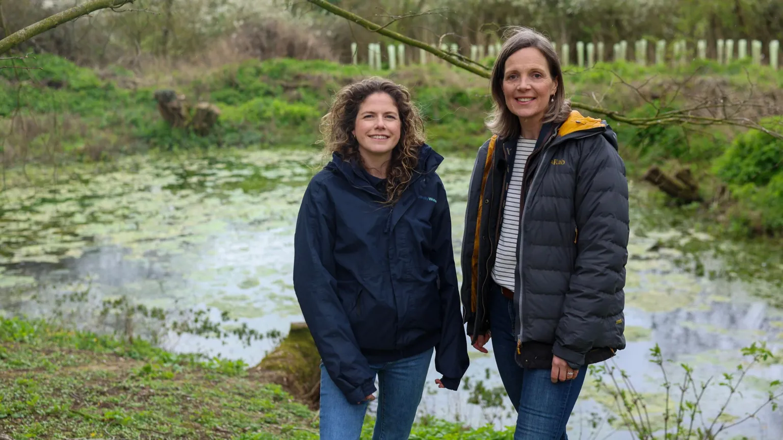 Affinity Water Charlotte Johnson, Senior Ecologist at Affinity Water (left) Jilly McNaughton (right)