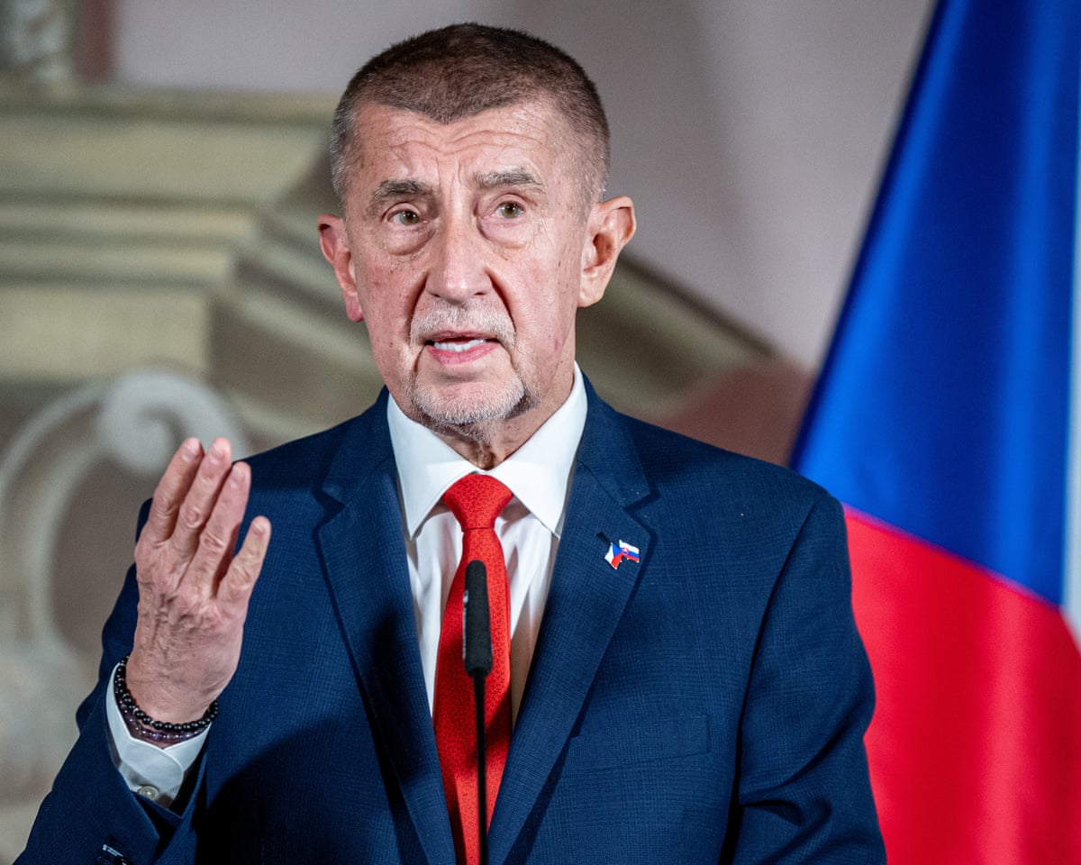 Czech prime minister Andrej Babiš speaks during a press conference earlier this week.