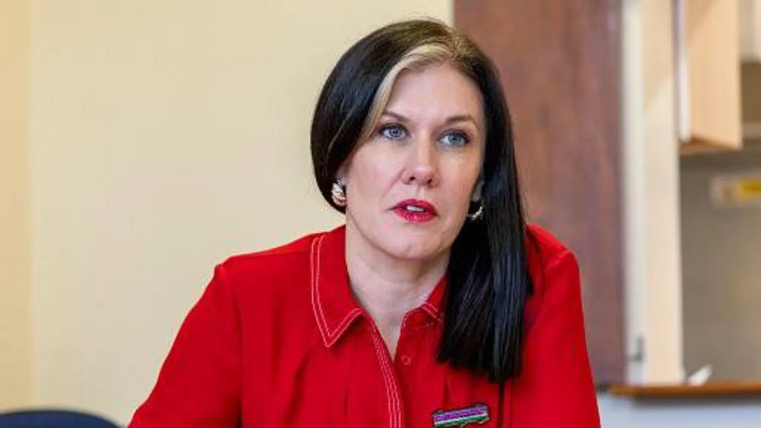  Natalie Fleet Labour MP visits a coffee morning with local female business owners to celebrate International Womens Day in her constituency on March 6, 2026 in Bolsover, England.