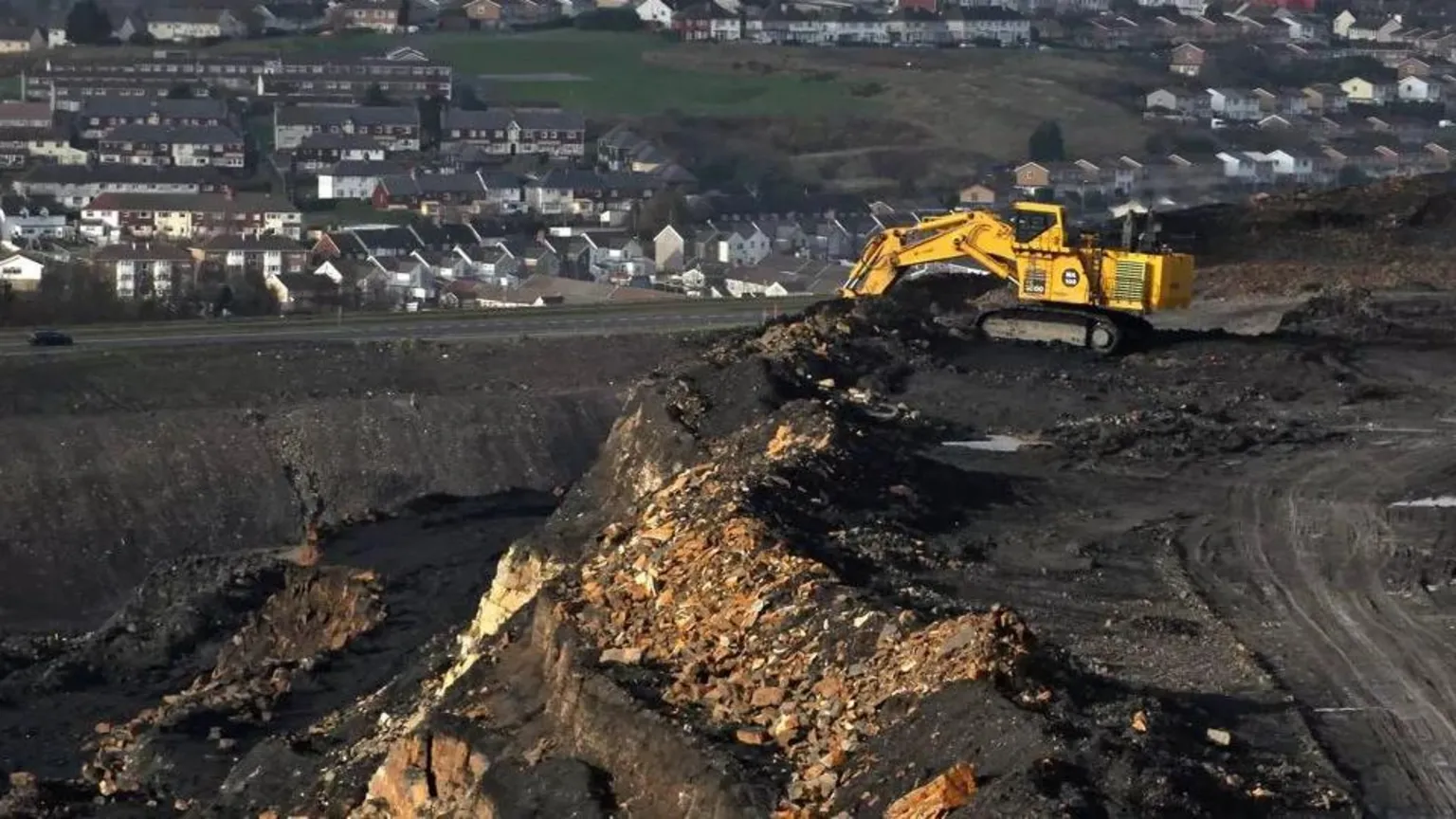 Getty A digger at Ffos-y- Fran mine