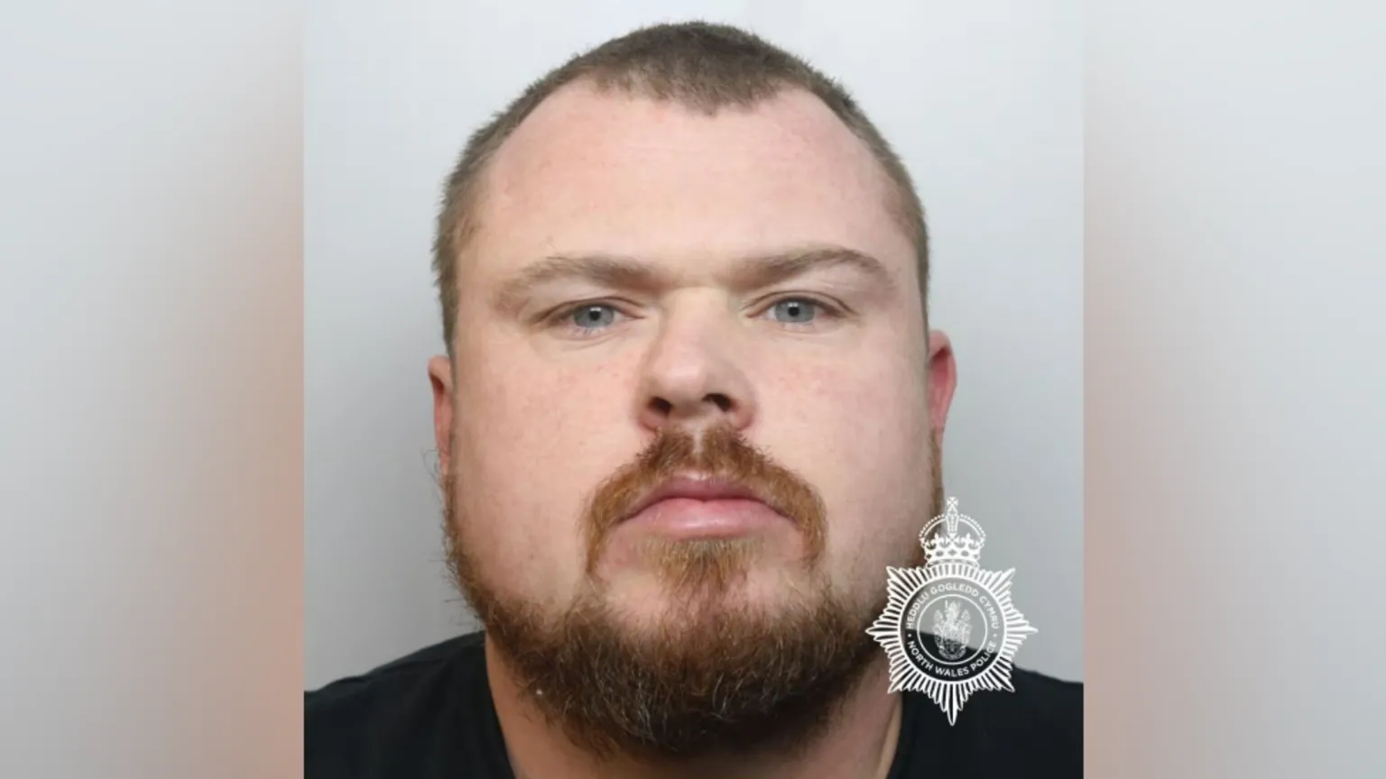 North Wales Police Custody shot of Aaron Evans