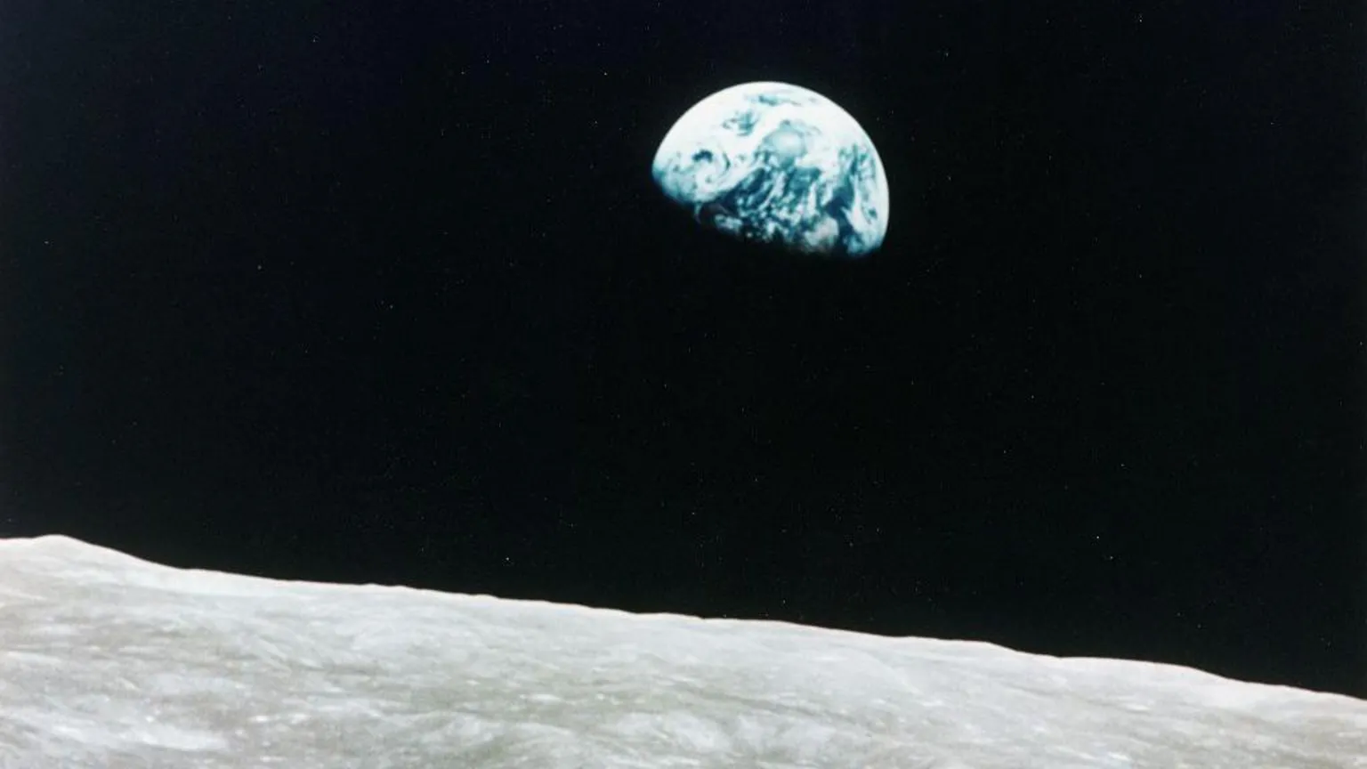 The iconic Earthrise photo taken in 1968