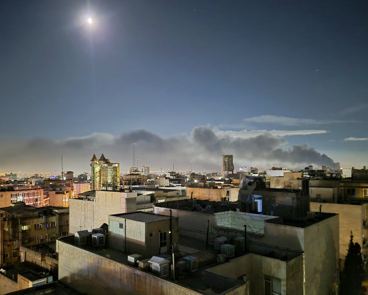 Smoke rises from residential areas in eastern and western parts of Tehran after airstrikes carried out by the United States and Israel in Tehran, Iran, on 6 April 2026.