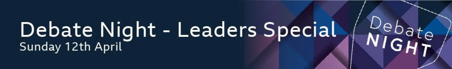 a graphic for the BBC leaders debate