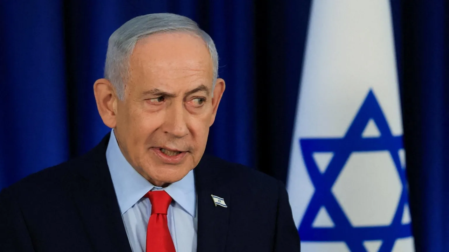  File photo showing Israeli Prime Minister Benjamin Netanyahu at a news conference in Jerusalem on 19 March 2026