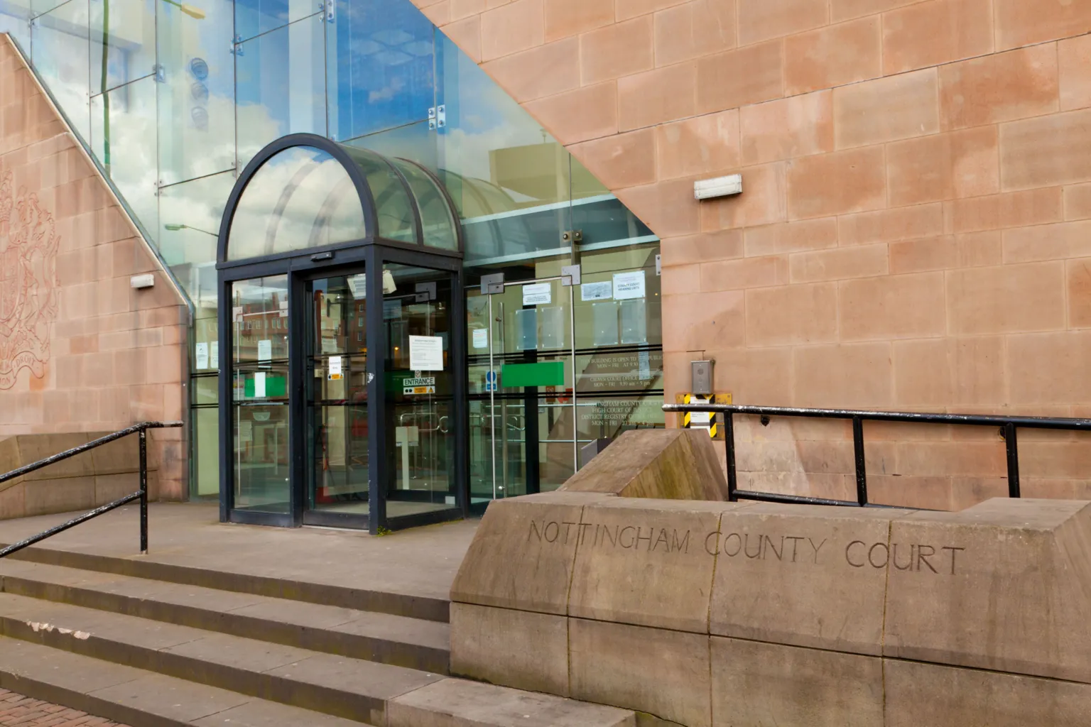 Alamy Nottingham County Court entrance