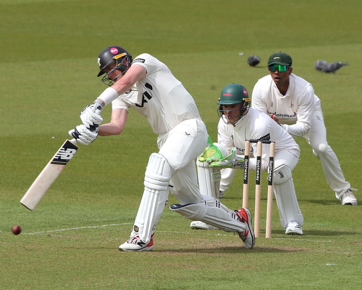 Jamie Smith plays a shot at the Oval