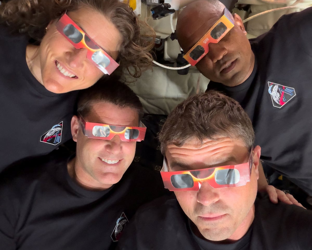 The Artemis II crew of Nasa astronauts Christina Koch, Reid Wiseman, Victor Glover and Canadian Space Agency astronaut Jeremy Hansen