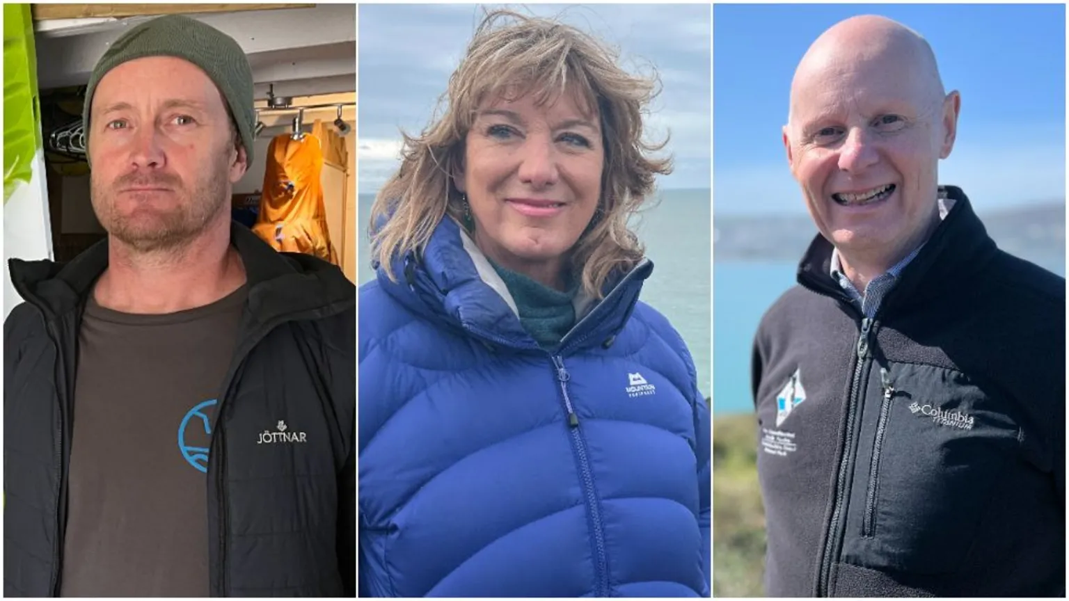 Mark Hicks from Tenby Adventure, local wildlife campaigner Dagmarr Moore and park authority boss Tegryn Jones