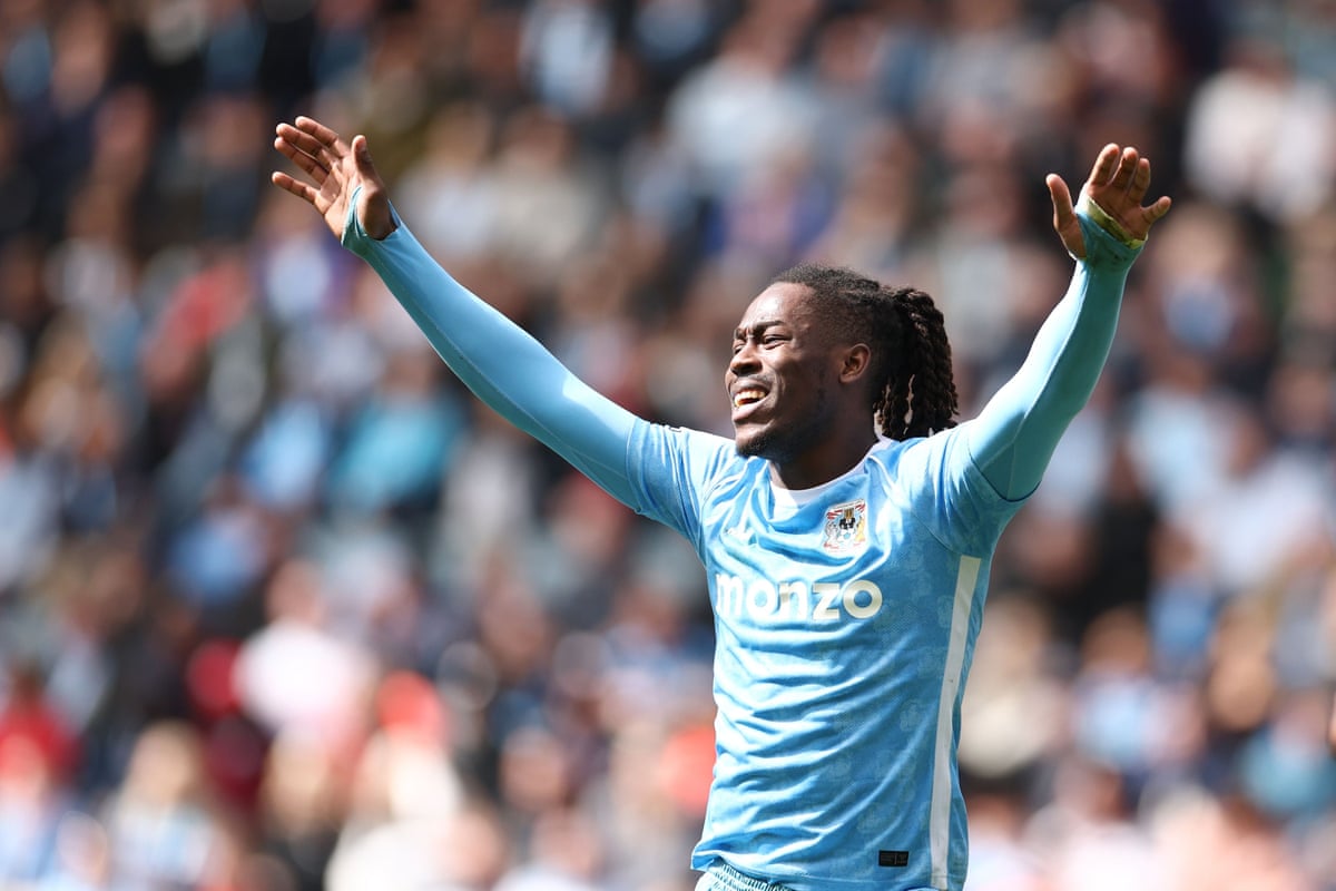 Coventry’s Brandon Thomas-Asante shows his frustration