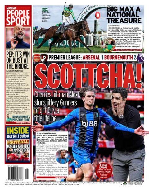 Sunday People back page