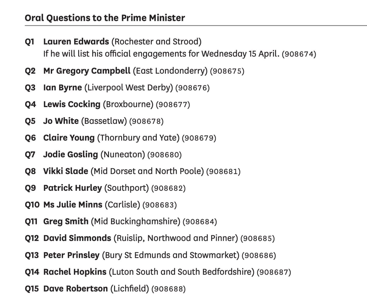PMQs