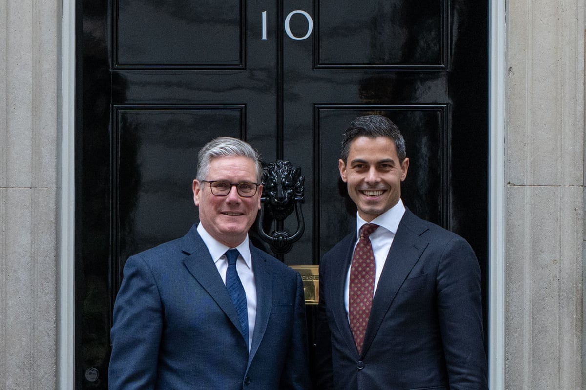 Keir Starmer (right) and the Dutch PM Rob Jetten outside No 10 yesterday.
