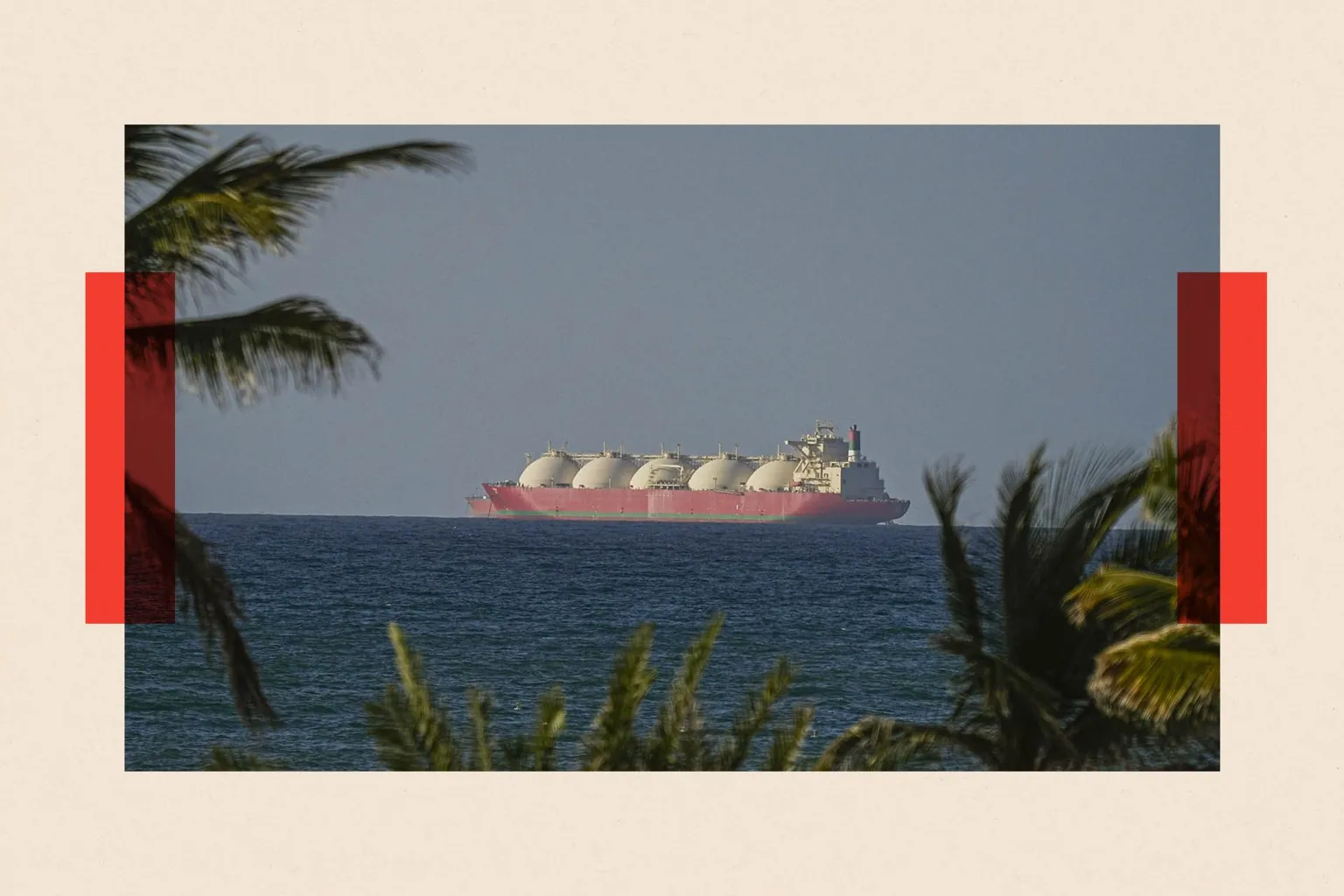 Anadolu via A view of the vessels heading towards the Strait of Hormuz 
