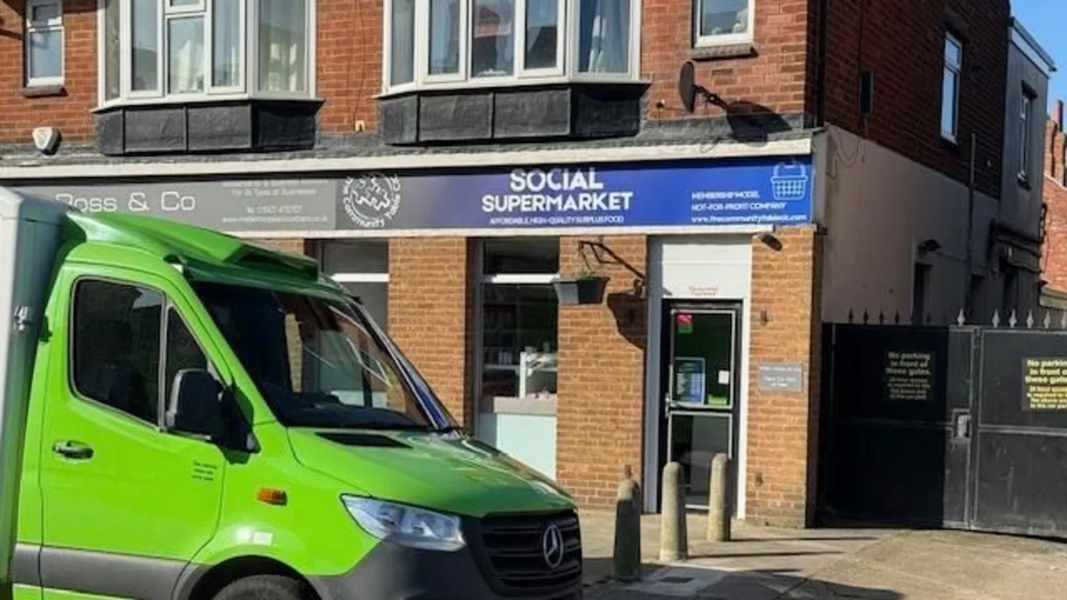 Liam Grimes The front of the social supermarket 