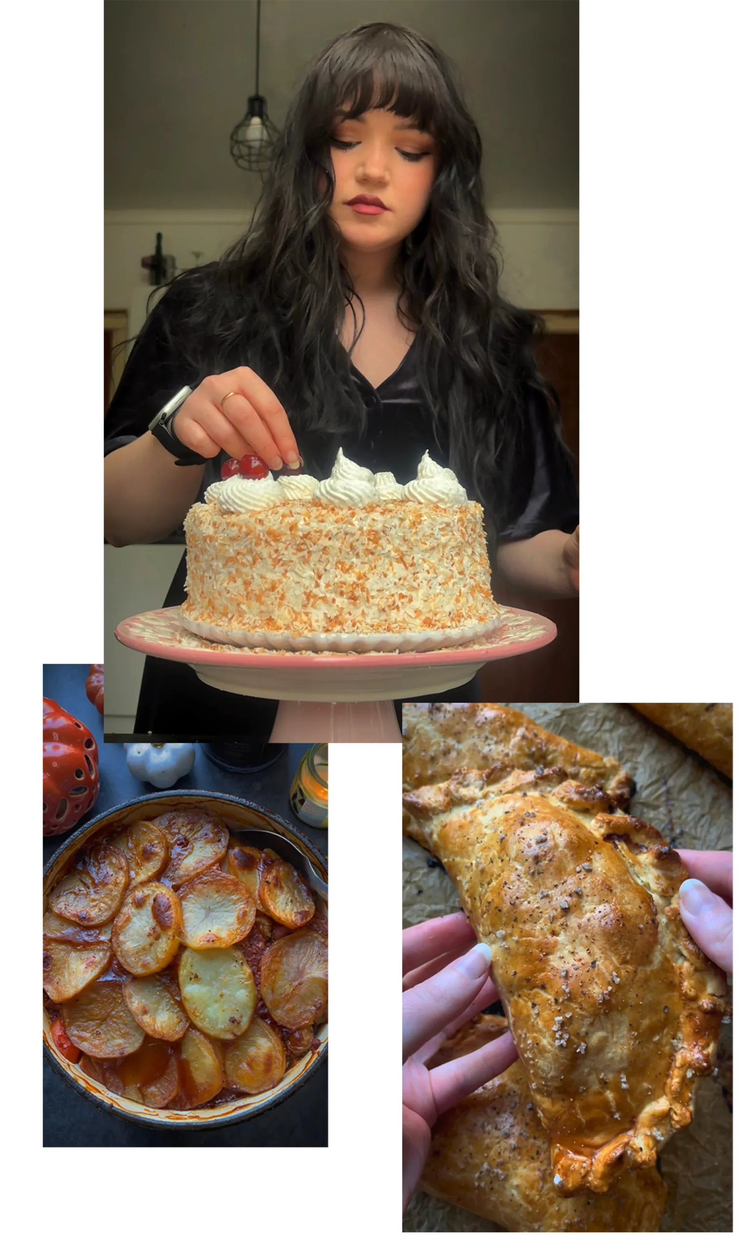 Shannon McCarthy and two food dishes - Cornish Pasty and Panackelty