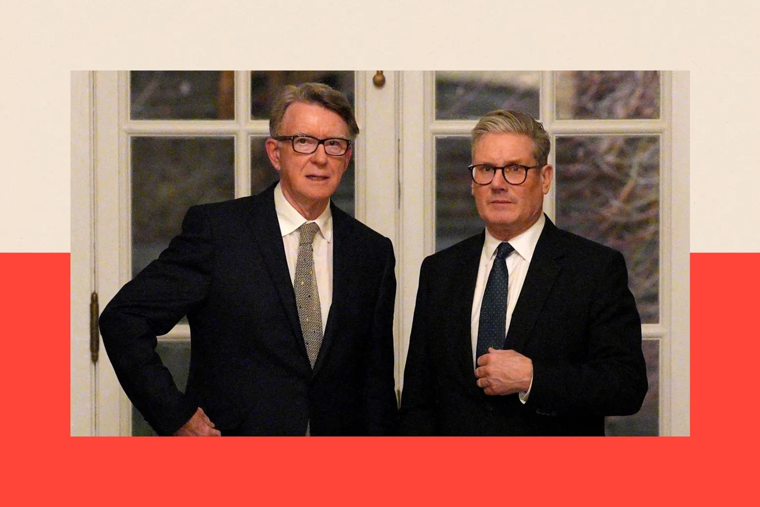 PA Keir Starmer (right) and Peter Mandelson (left)