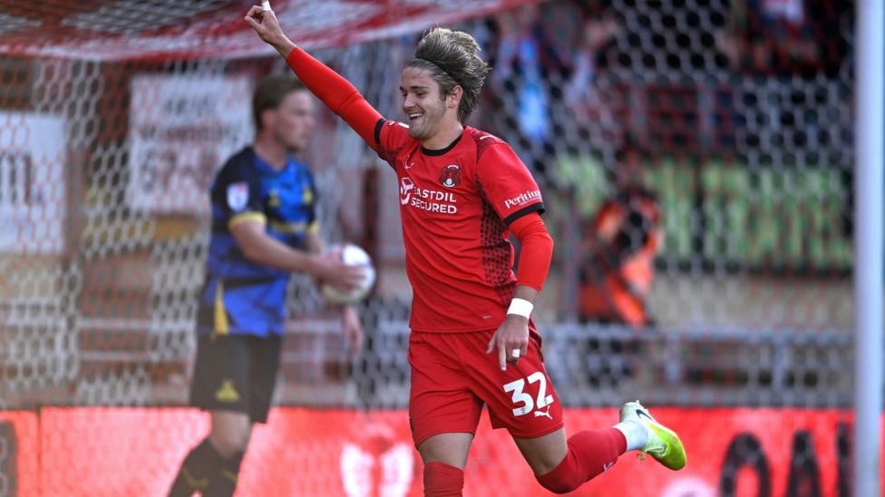 Leyton Orient's Dom Ballard celebrates scoring