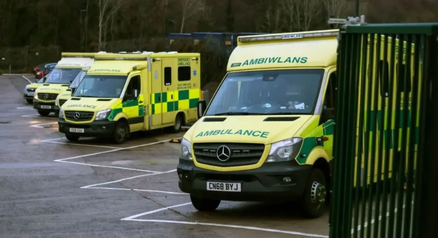  Ambulances parked up 