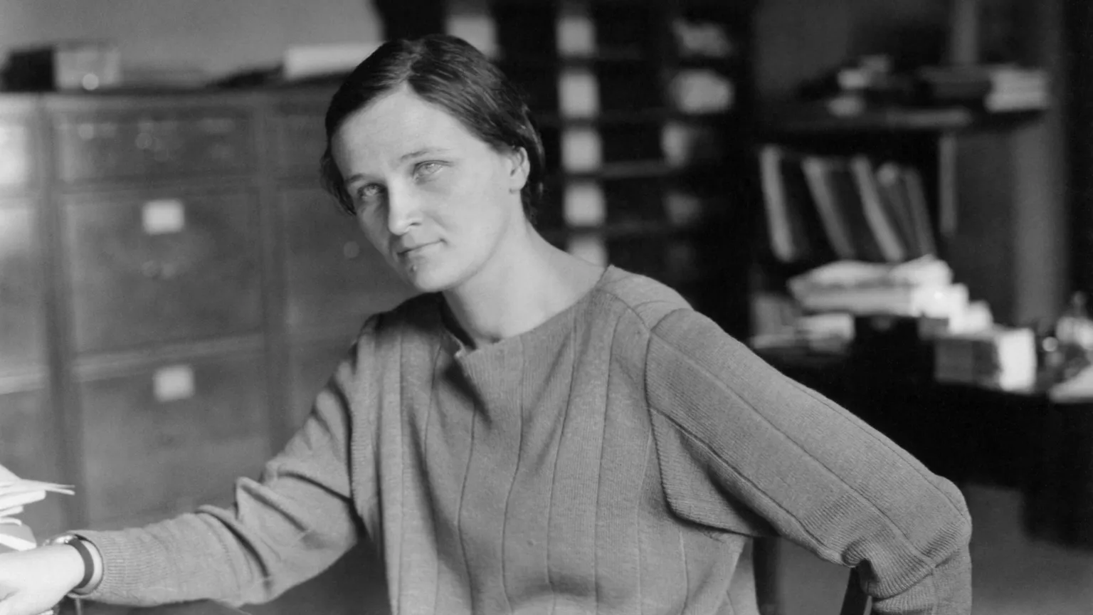 Air and Space Museum Photograph of Cecilia Payne-Gaposchkin (1900-1979) at Harvard College Observatory Local number: SIA Acc. 90-105 [SIA2009-1326] Air and Space Museum online gallery Smithsonian Institution/Science Service, restored by Adam Cuerden