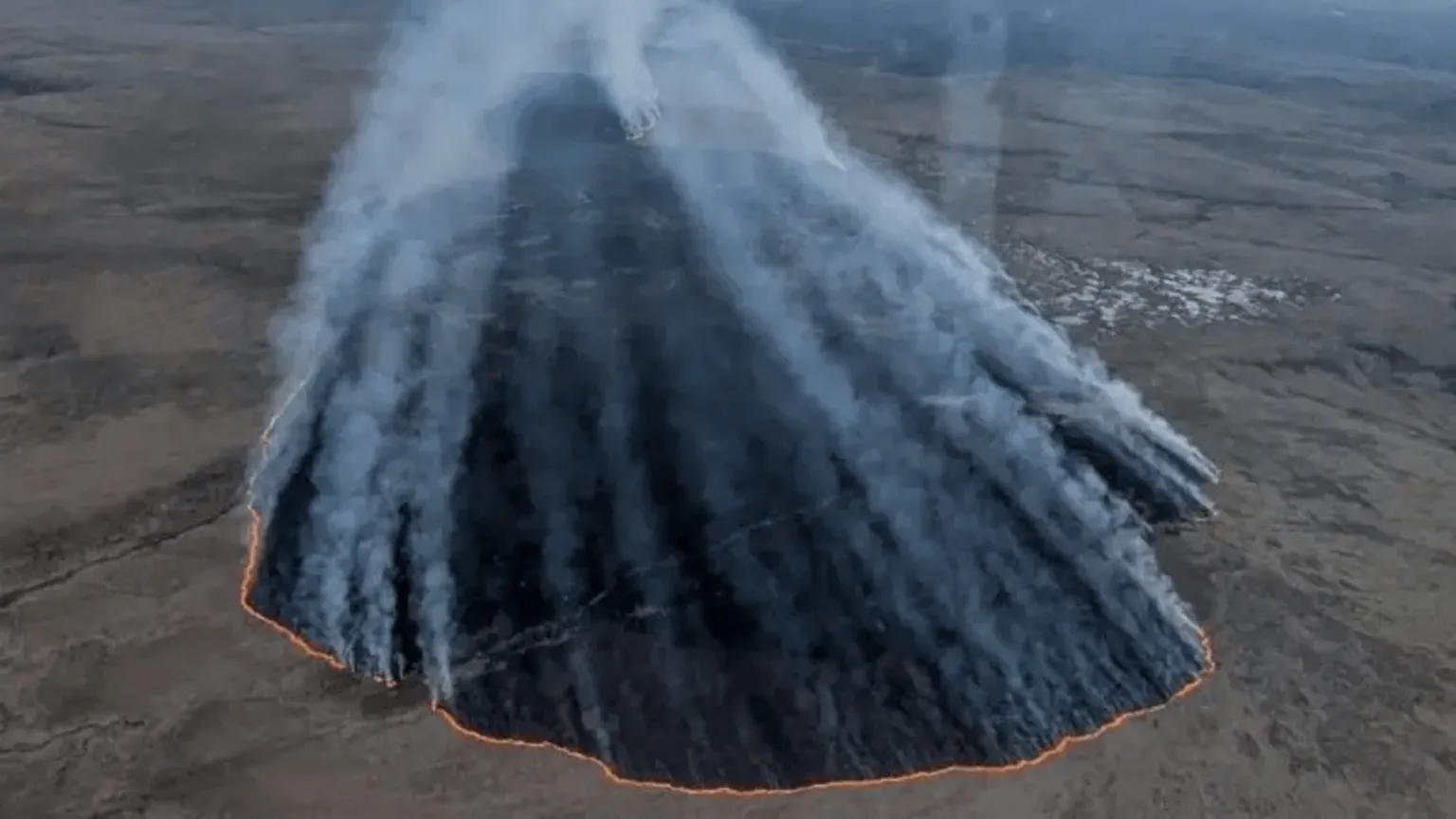 Devon & Somerset Fire& Rescue Service This is a drone image of a wildfire on Dartmoor in May 2025, which the Devon and Somerset Fire and Rescue Service said Devon and Somerset Fire and Rescue Service said stretched across an area 1.9 miles (3km) by 0.9 miles (1.4km) at its peak.