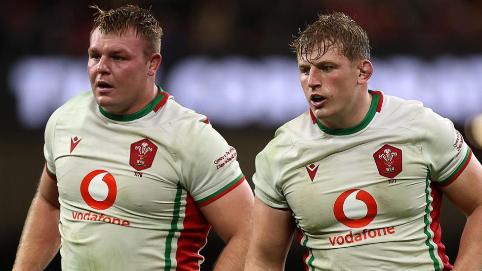 Dewi Lake and Jac Morgan in action for Wales