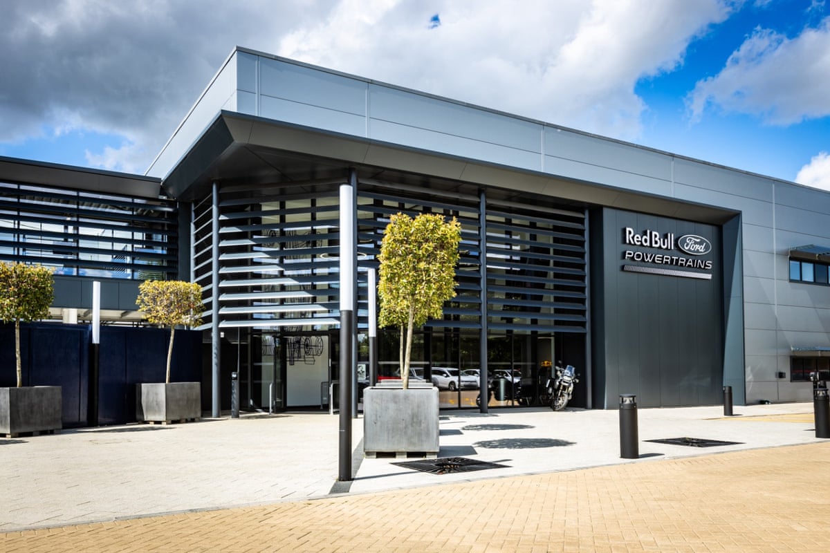The outside of the new factory Red Bull have built in Milton Keynes to house their engine building team.