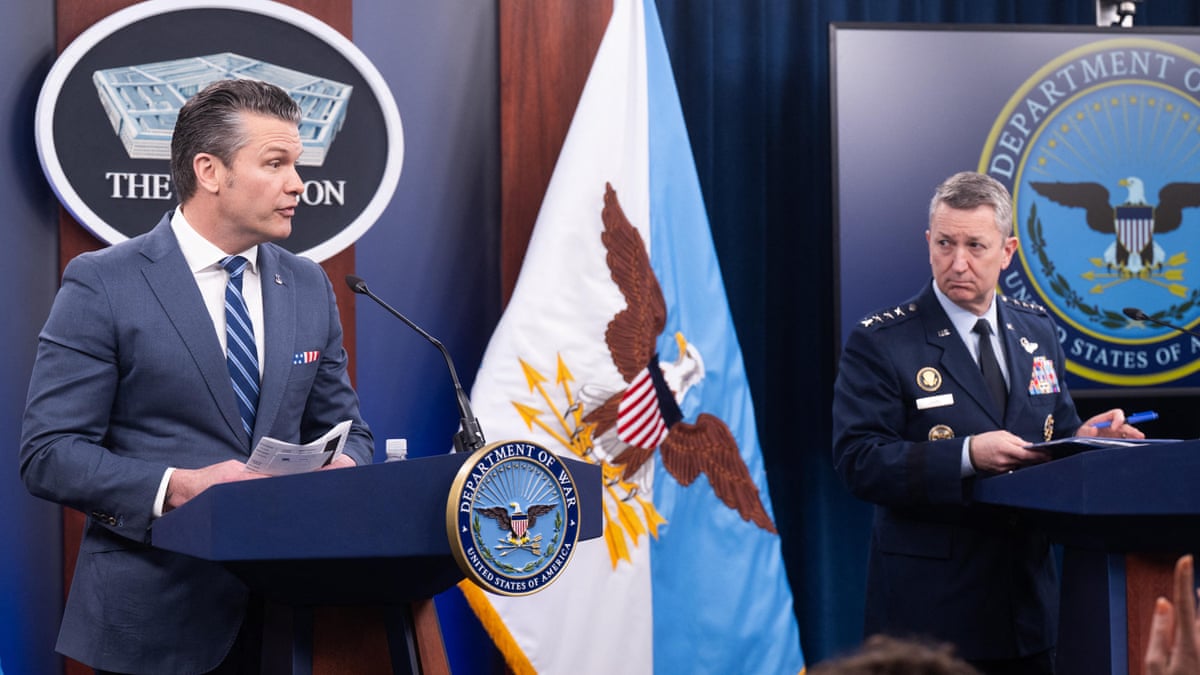 Pete Hegseth and Dan Caine hold Iran war briefing - watch live