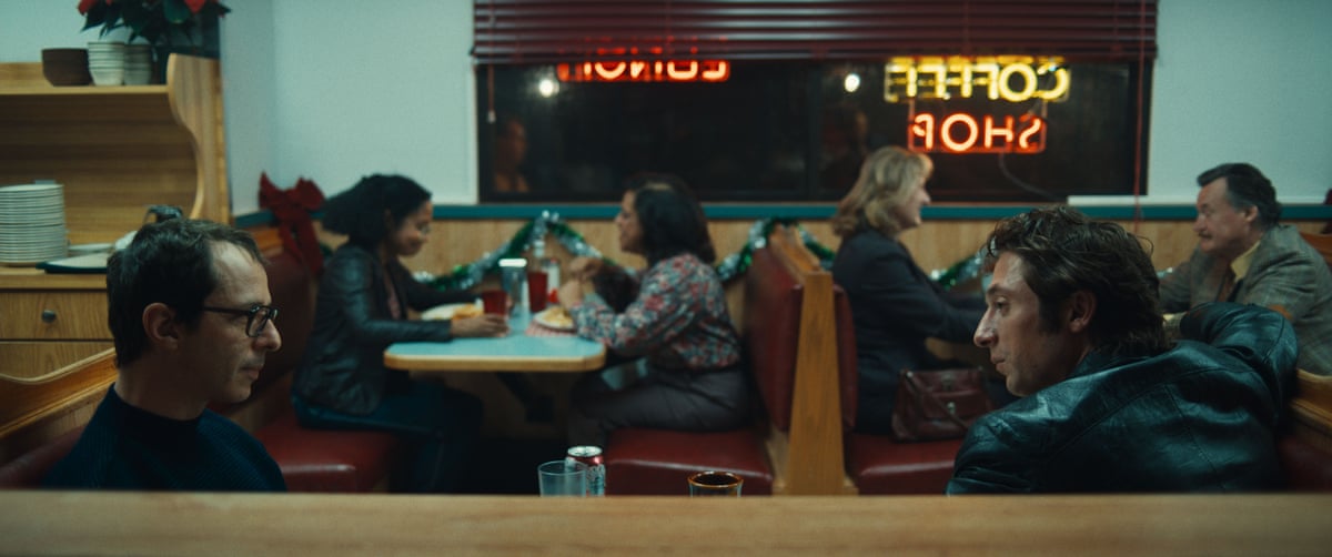 Jeremy Strong as Jon Landau and Jeremy Allen White as Bruce Springsteen in Springsteen: Deliver Me from Nowhere.