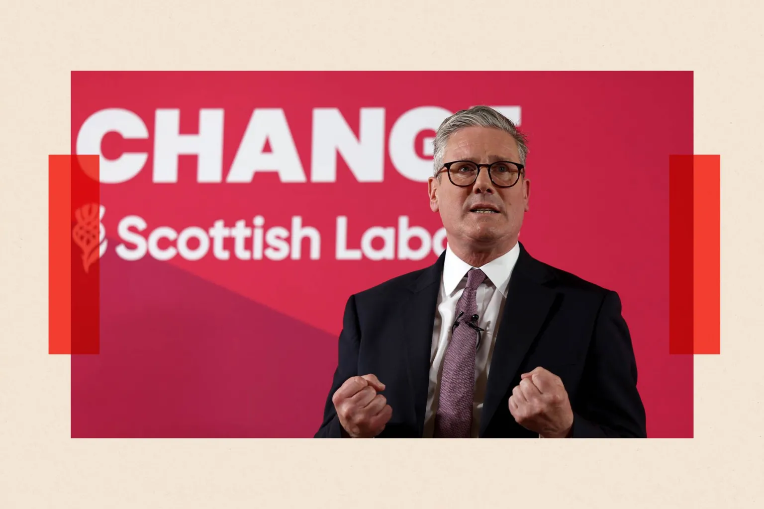 Keir Starmer speaks during the launch of the Labour party’s ‘six steps to change Scotland’ pledges 