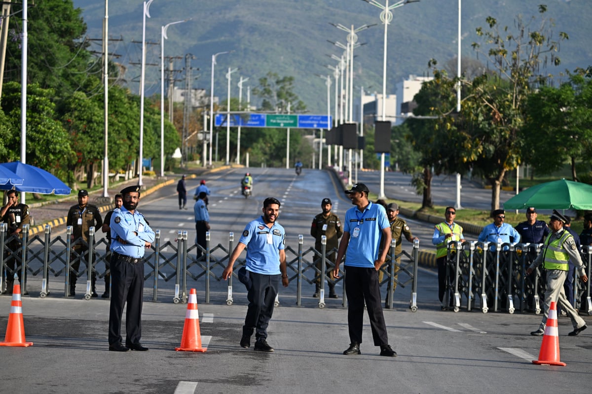 Police security detail in Islamabad