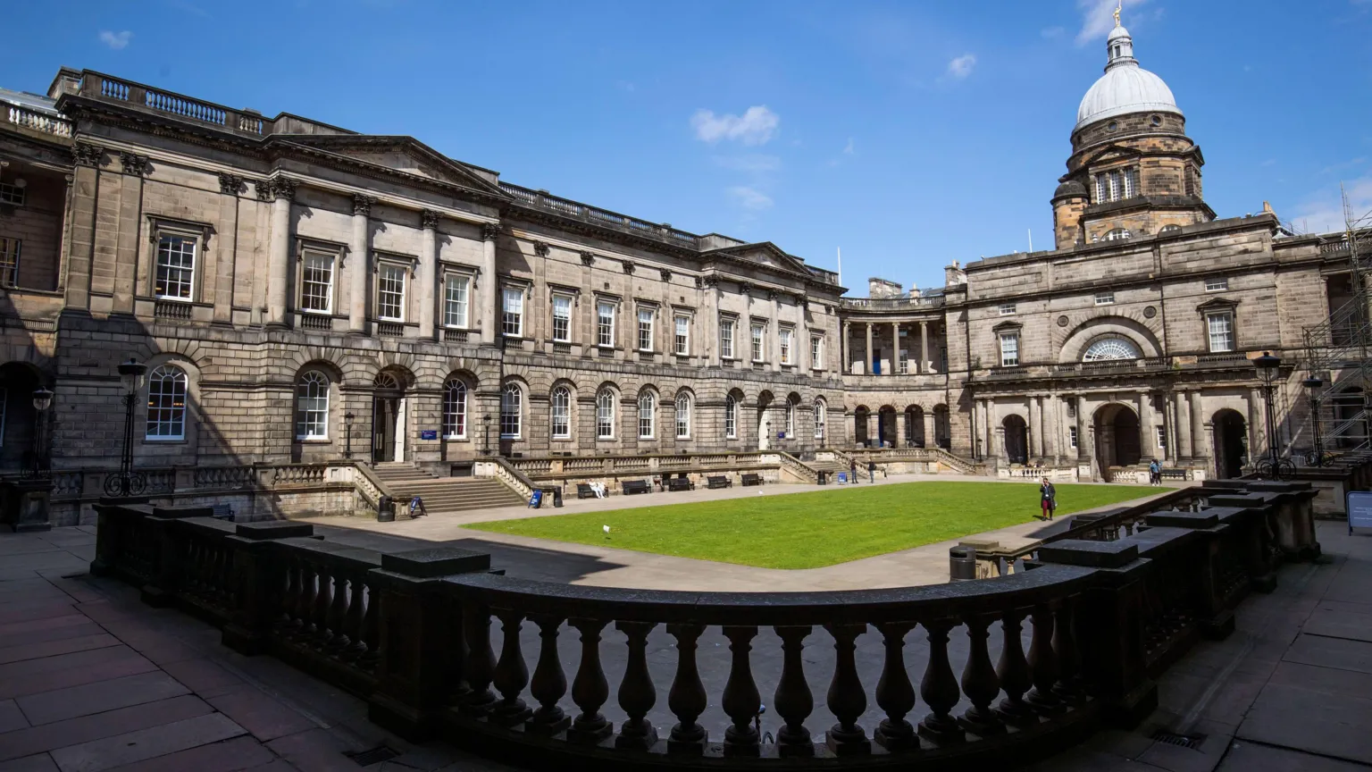  A general view of Old College in Edinburgh on a sunny day.