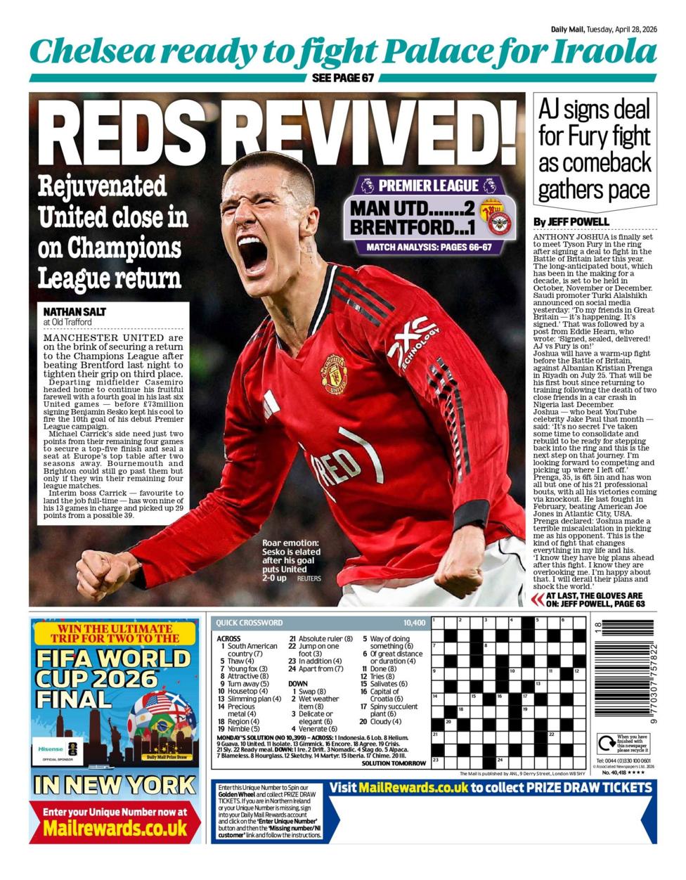 Mail back page 
