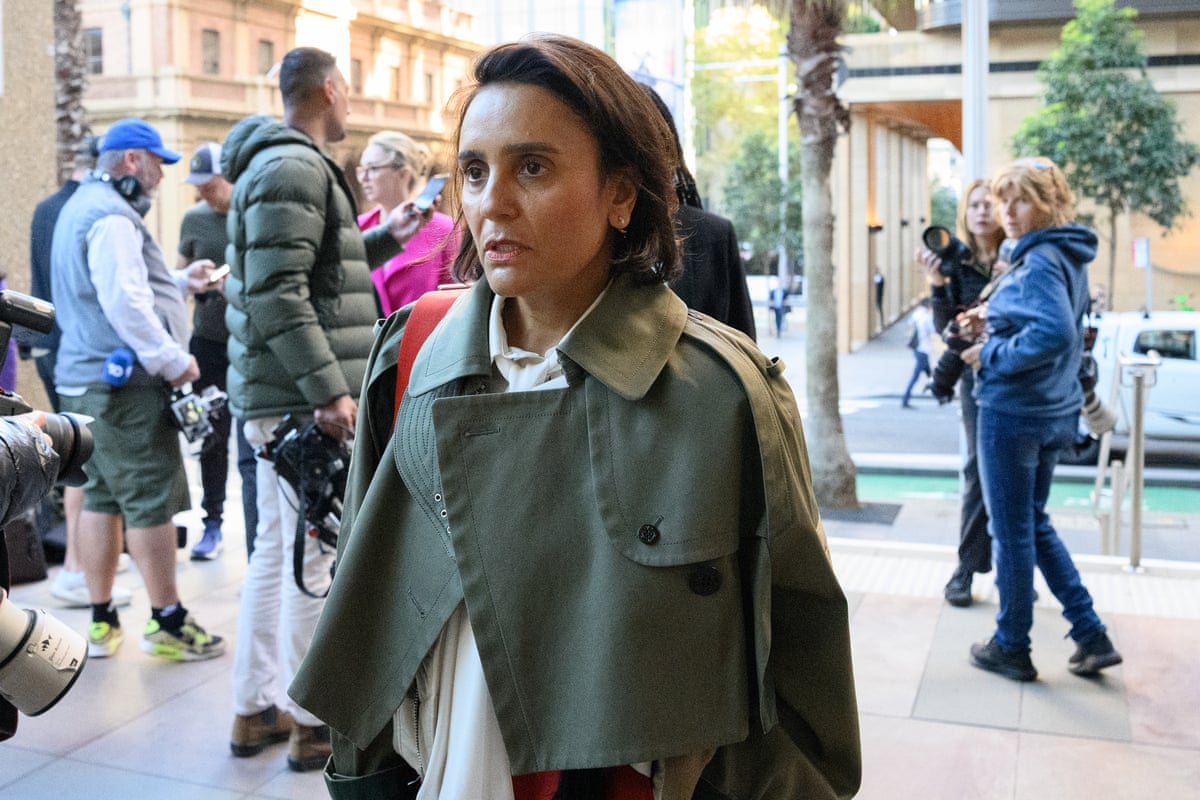 Amanda Ghost arrives at the federal court in Sydney on Tuesday morning.