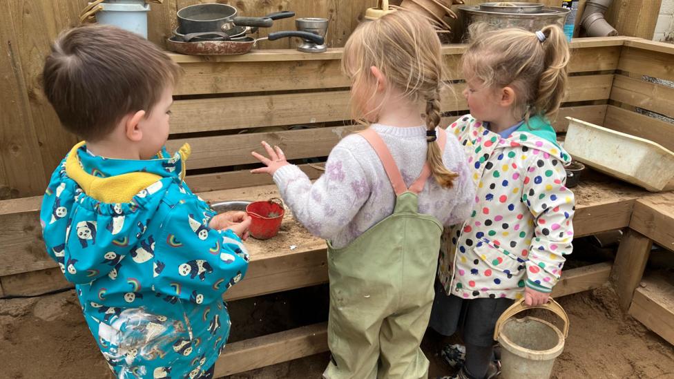 Llun plant yn chwarae