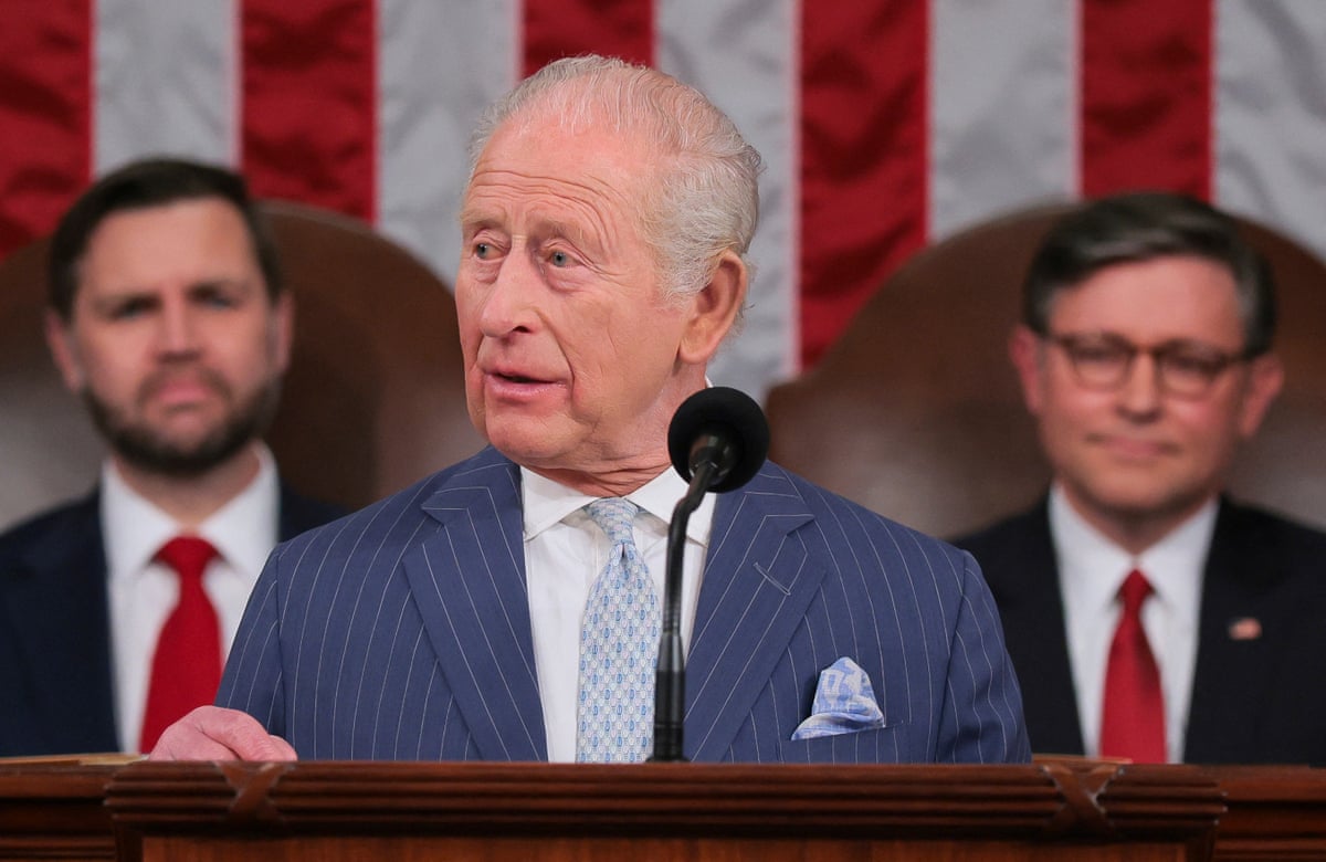 King Charles speaks in the House Chamber at the US Capitol in Washington