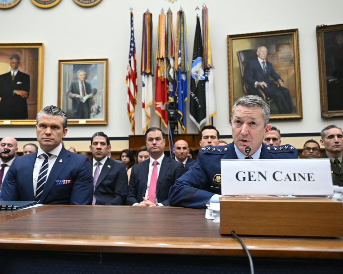 Pete Hegseth and General Dan Caine face questions from lawmakers about the Iran war.