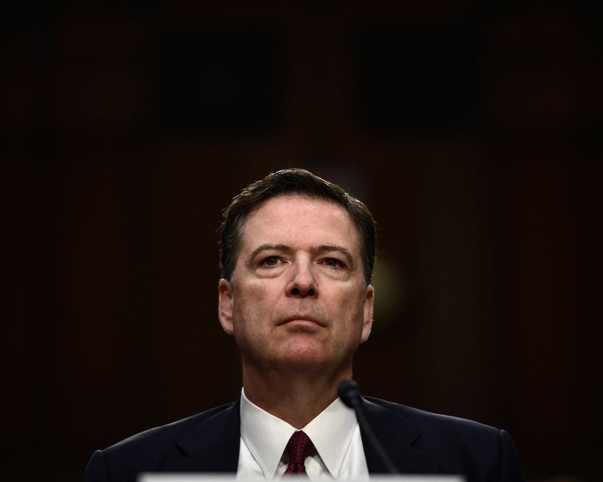 Former FBI director James Comey testifying during a US Senate select committee on intelligence hearing on 8 June 2017.